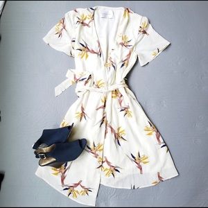 Bird of Paradise Silk Wrap Dress